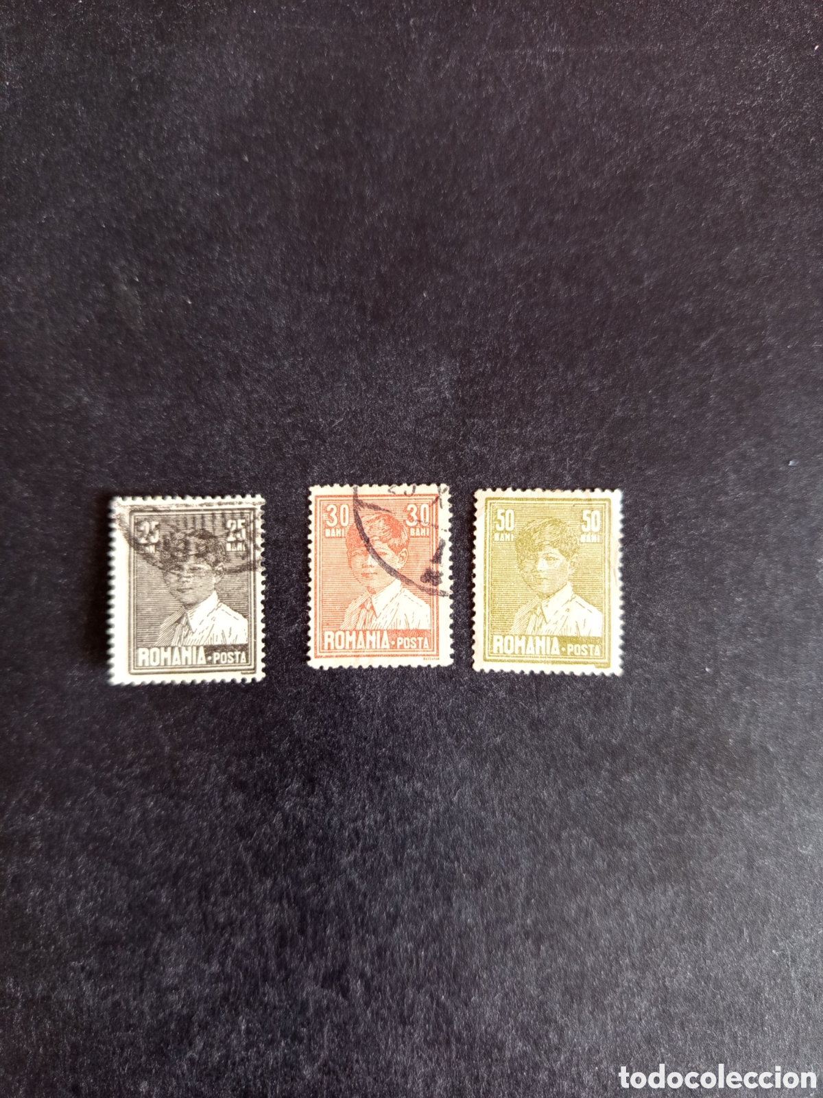 Sellos: Ruman&iacute;a, 1928. Rey Miguel. Yv. 356, 356A y 357. Pedido m&iacute;nimo 3 &euro;. Ver fotos