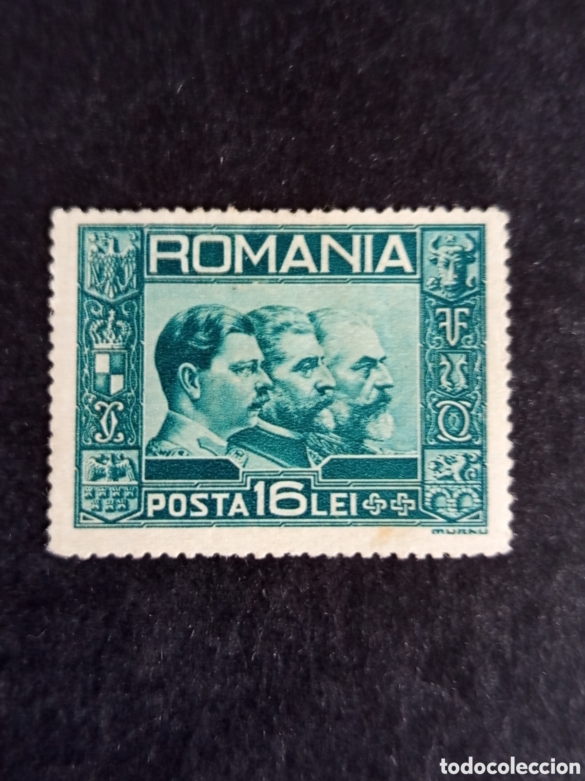 Sellos: Ruman&iacute;a, 1931. Reyes Carlos I, Fernando y Carlos Il. Yv. 427. Pedido m&iacute;nimo 3 &euro;. Ver fotos.