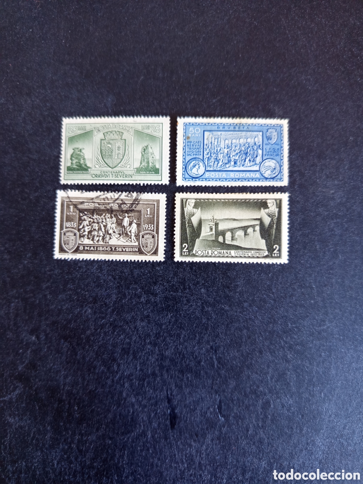 Sellos: Ruman&iacute;a, 1933. Centenario incorporaci&oacute;n Walachia. Yv. 461/4. Serie completa. Pedido m&iacute;nimo 3 &euro;.
