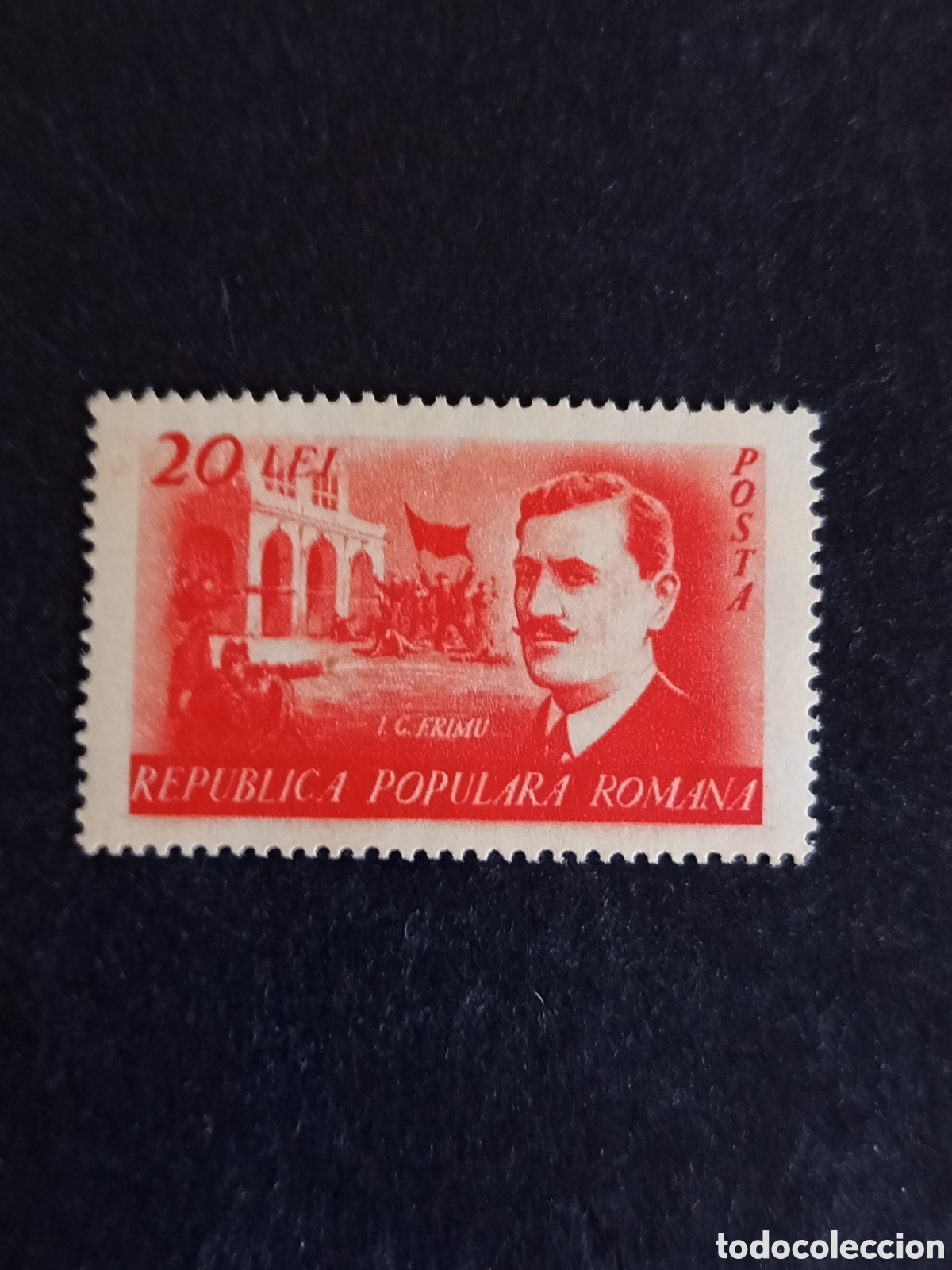 Sellos: Ruman&iacute;a, 1949. Ion C. Frimu, sindicalista . Yv. 1078. Serie completa. Pedido m&iacute;nimo 3 &euro;. Ver fotos.