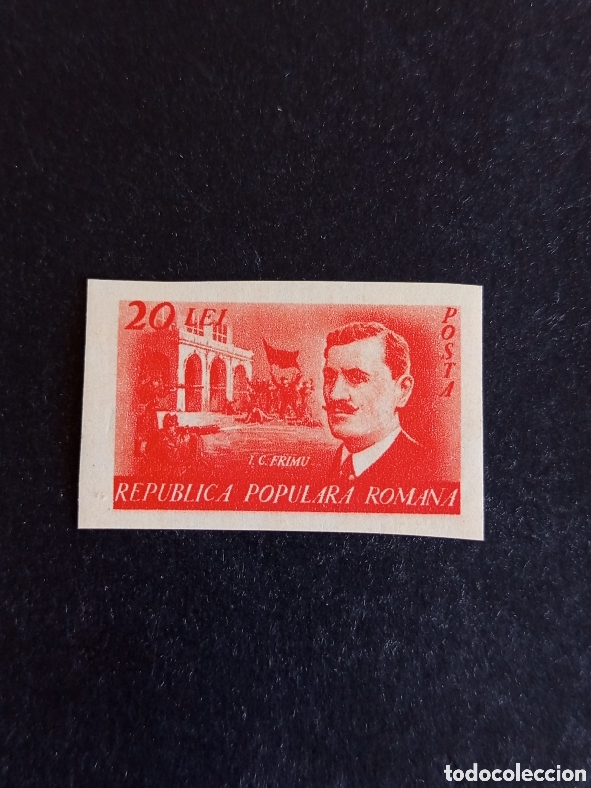 Sellos: Ruman&iacute;a, 1949. Ion C. Frimu, sindicalista . Yv. 1078a. Sin dentar. Serie completa. Pedido m&iacute;nimo 3 &euro;