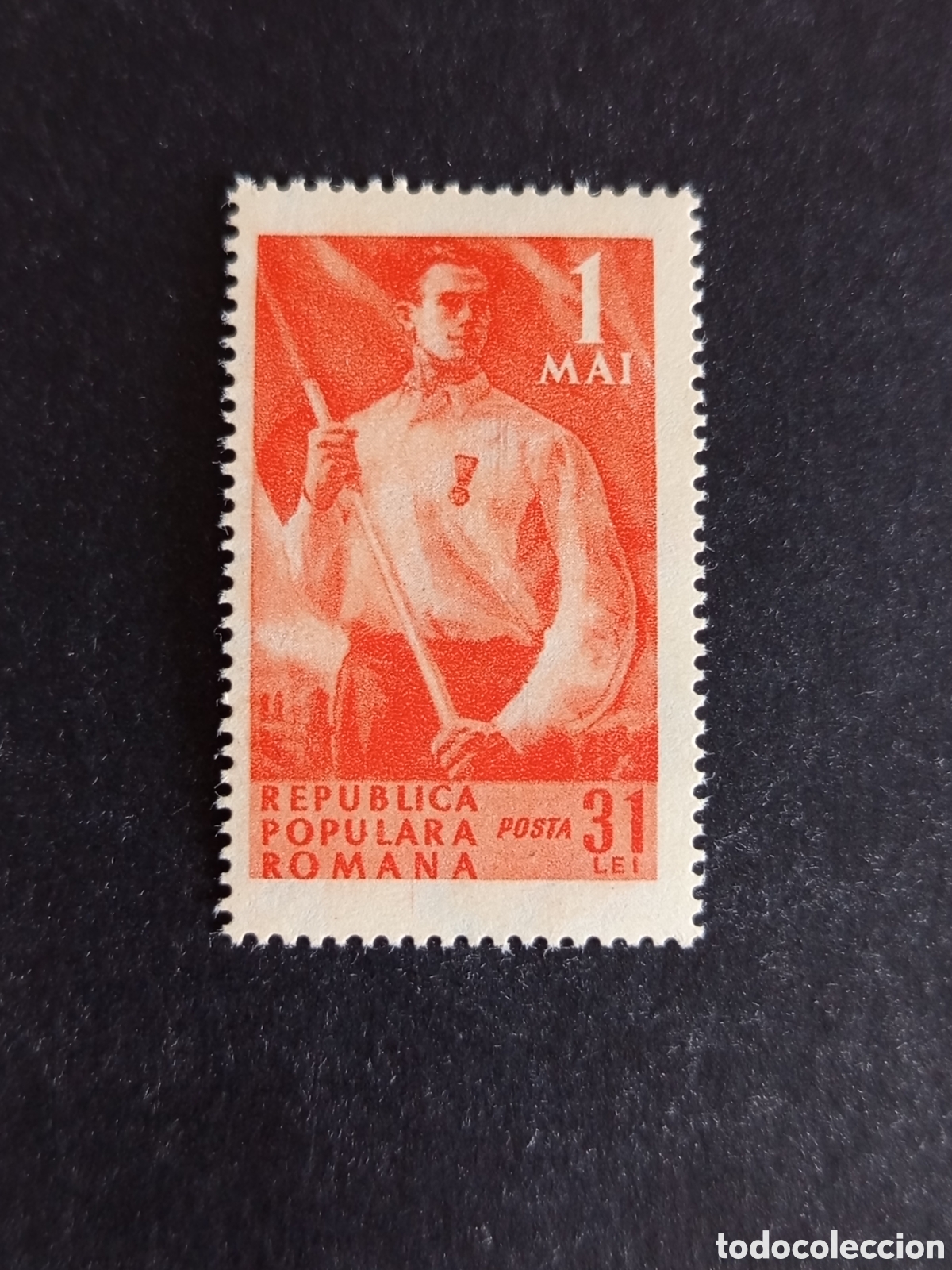 Sellos: Ruman&iacute;a, 1950. 1 de Mayo . Joven. Bandera. Yv. 1113. Serie completa.Pedido m&iacute;nimo 3 &euro;. Ver fotos.