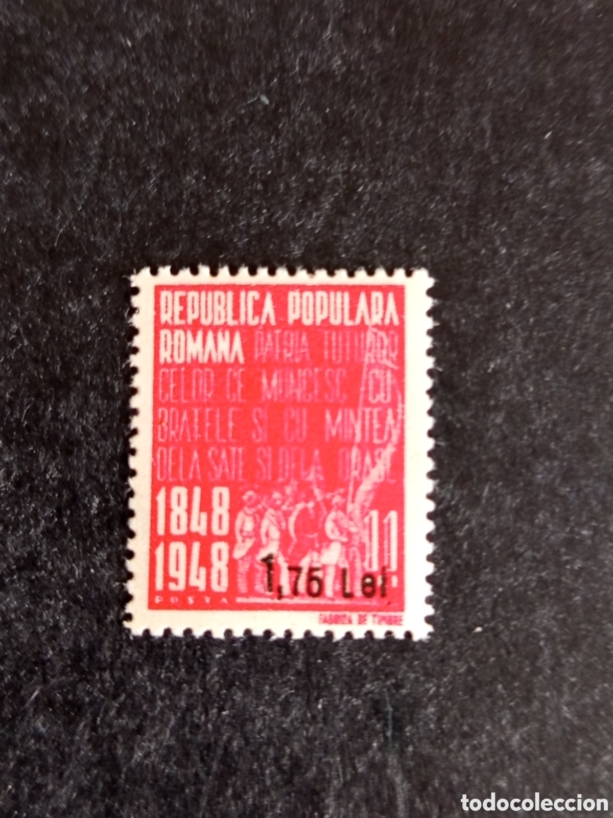 Sellos: Ruman&iacute;a, 1952. Revoluci&oacute;n Moldavia y otras. Yv. 1255. Sobrecargado. Serie completa.Pedido m&iacute;nimo 3&euro;