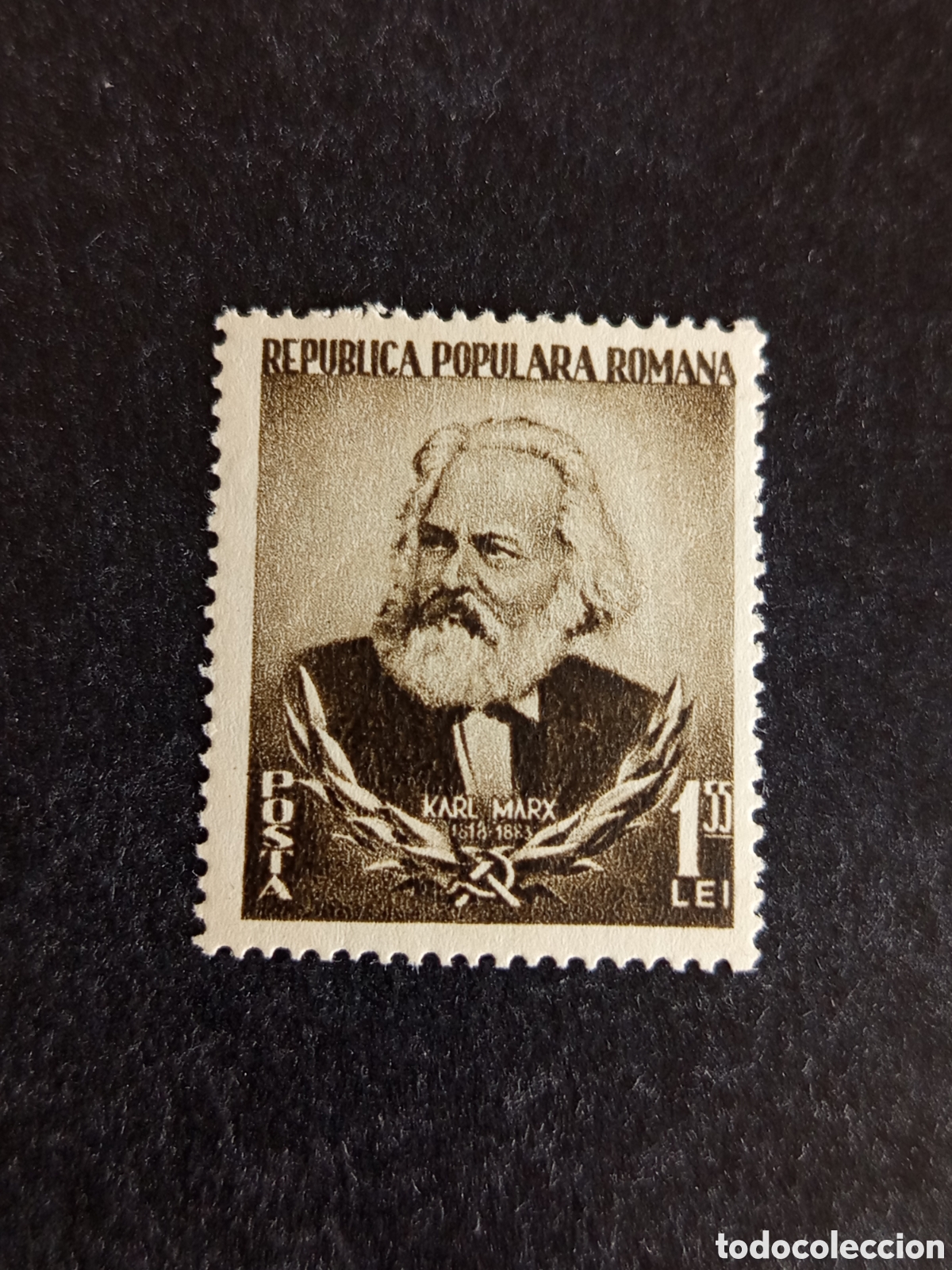 Sellos: Ruman&iacute;a, 1953. Karl Marx. Yv. 1303. Serie completa. Pedido m&iacute;nimo 3 &euro;. Ver fotos.