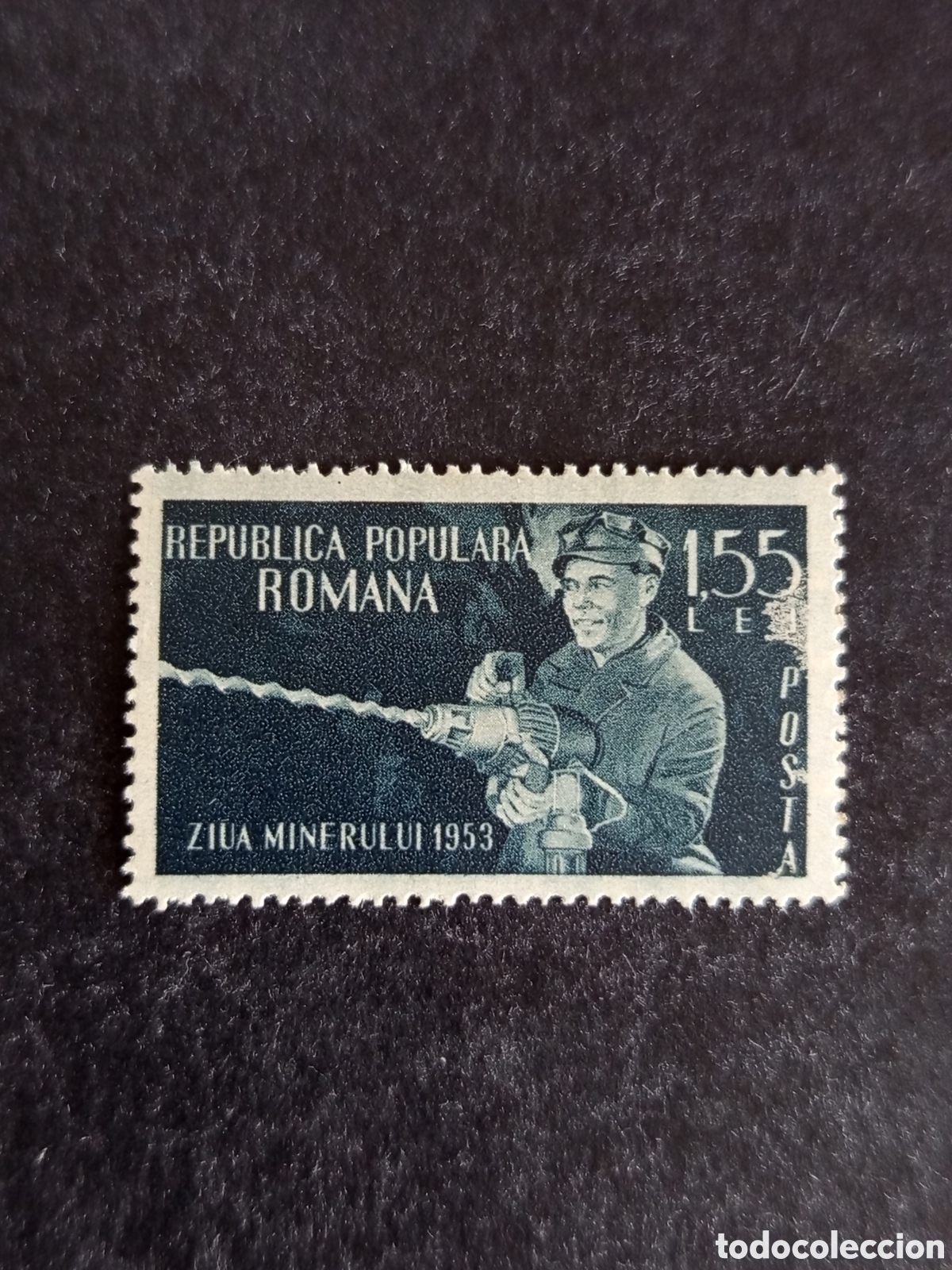 Sellos: Ruman&iacute;a, 1953. D&iacute;a del minero. Yv. 1316. Serie completa. Pedido m&iacute;nimo 3 &euro;. Ver fotos.