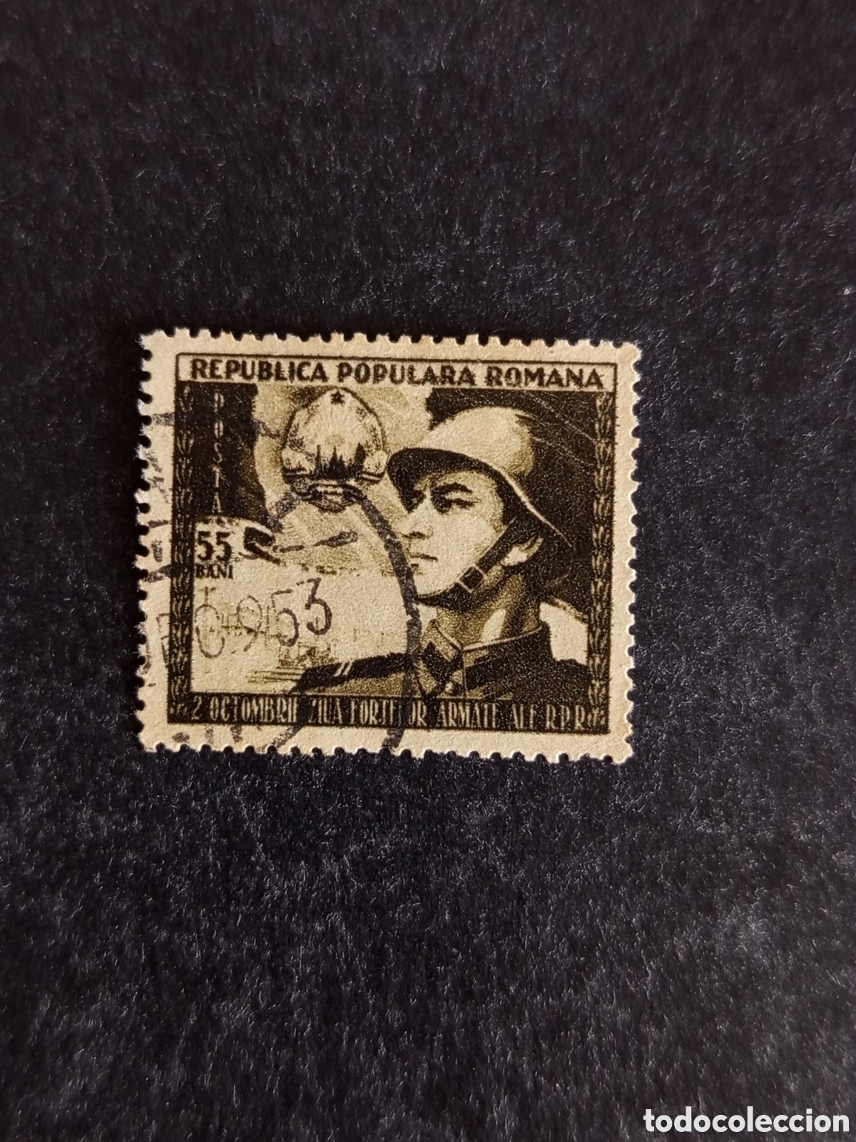 Sellos: Ruman&iacute;a, 1953. D&iacute;a del ejercito Yv. 1332. Serie completa. Pedido m&iacute;nimo 3 &euro;. Ver fotos.