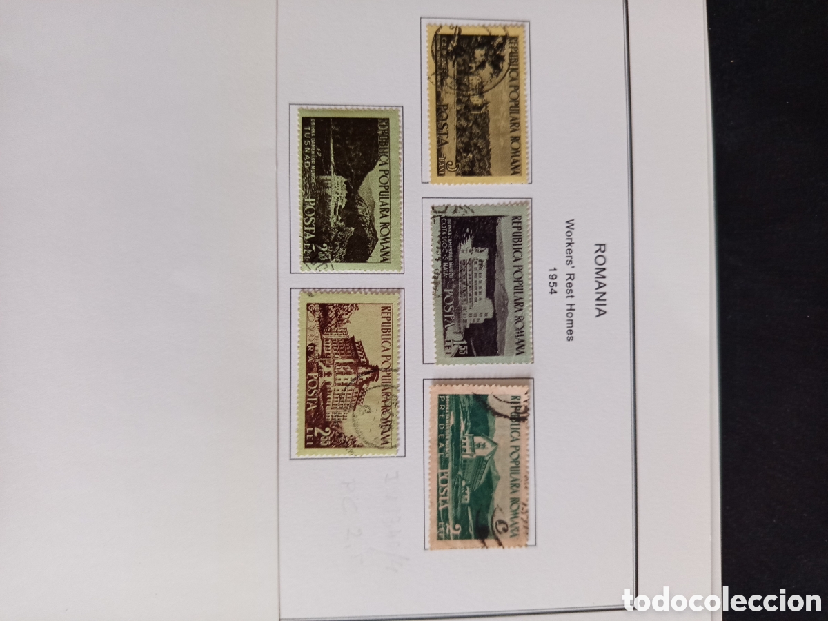 Sellos: Ruman&iacute;a, 1954. Balnearios. Yv 1340/4. Serie completa. Pedido m&iacute;nimo 3 &euro;. Ver fotos