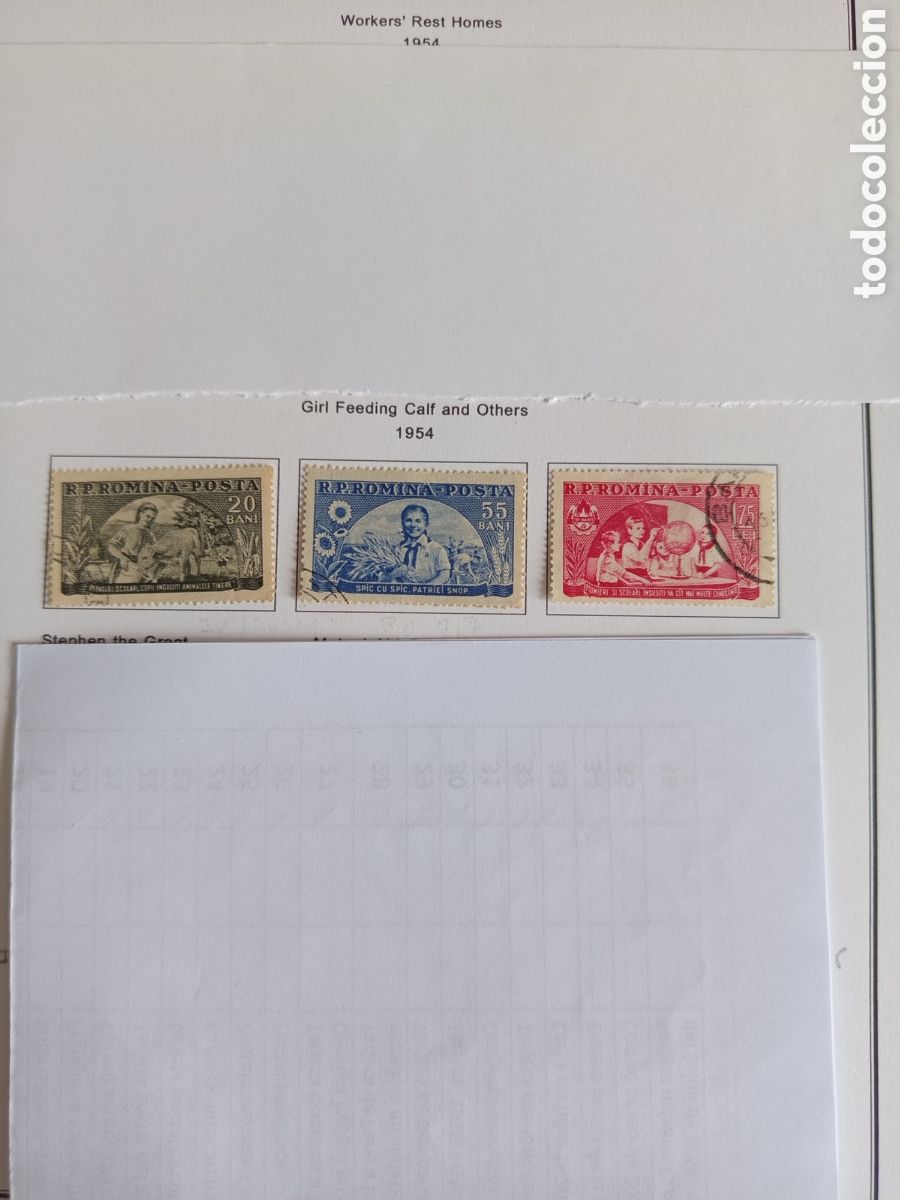 Sellos: Ruman&iacute;a, 1954. J&oacute;venes pioneros. Yv 1347/9. Serie completa. Pedido m&iacute;nimo 3 &euro;. Ver fotos.