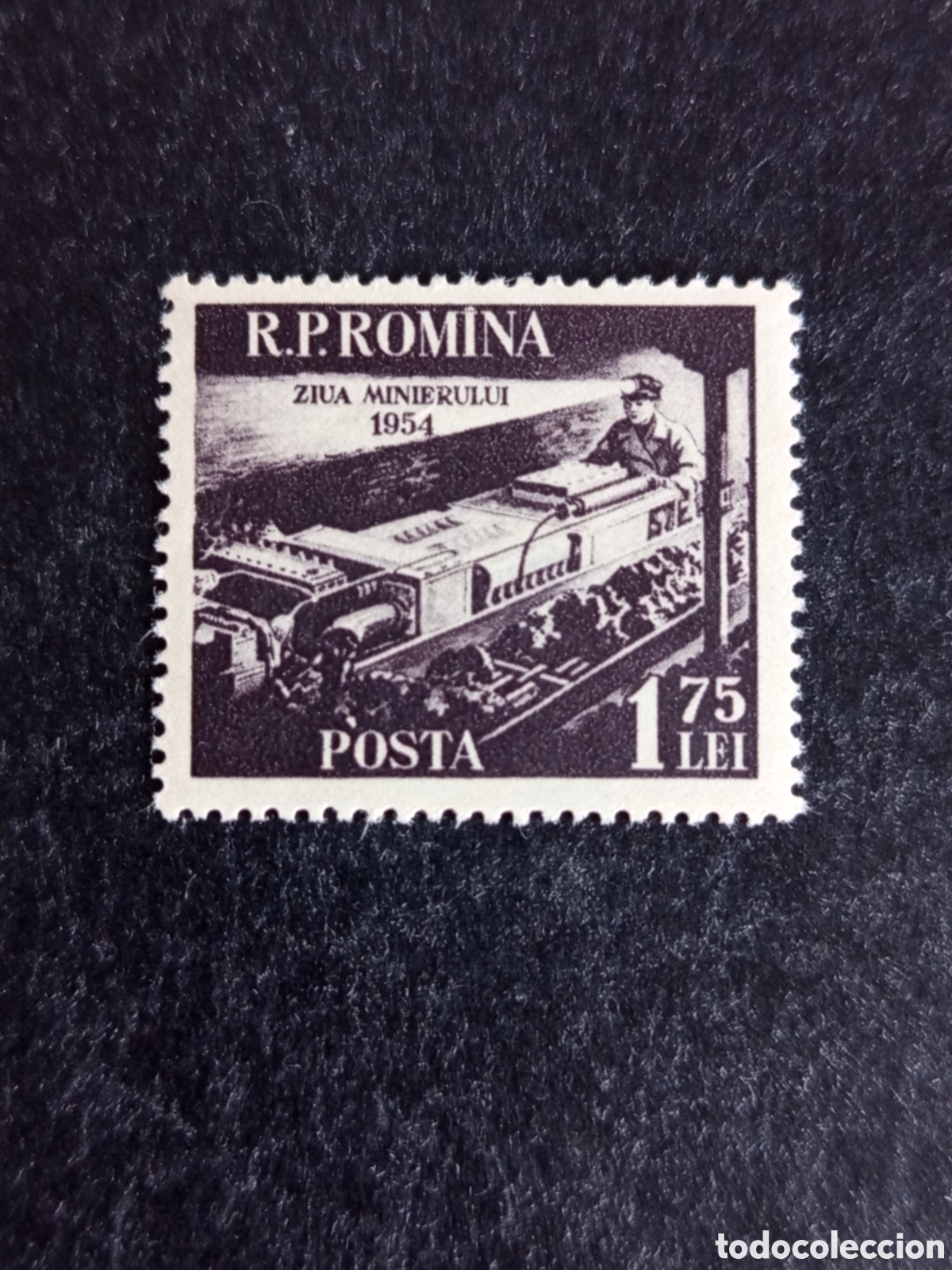 Sellos: Ruman&iacute;a, 1954. D&iacute;a del minero. Yv 1351. Serie completa. Pedido m&iacute;nimo 3 &euro;. Ver fotos.