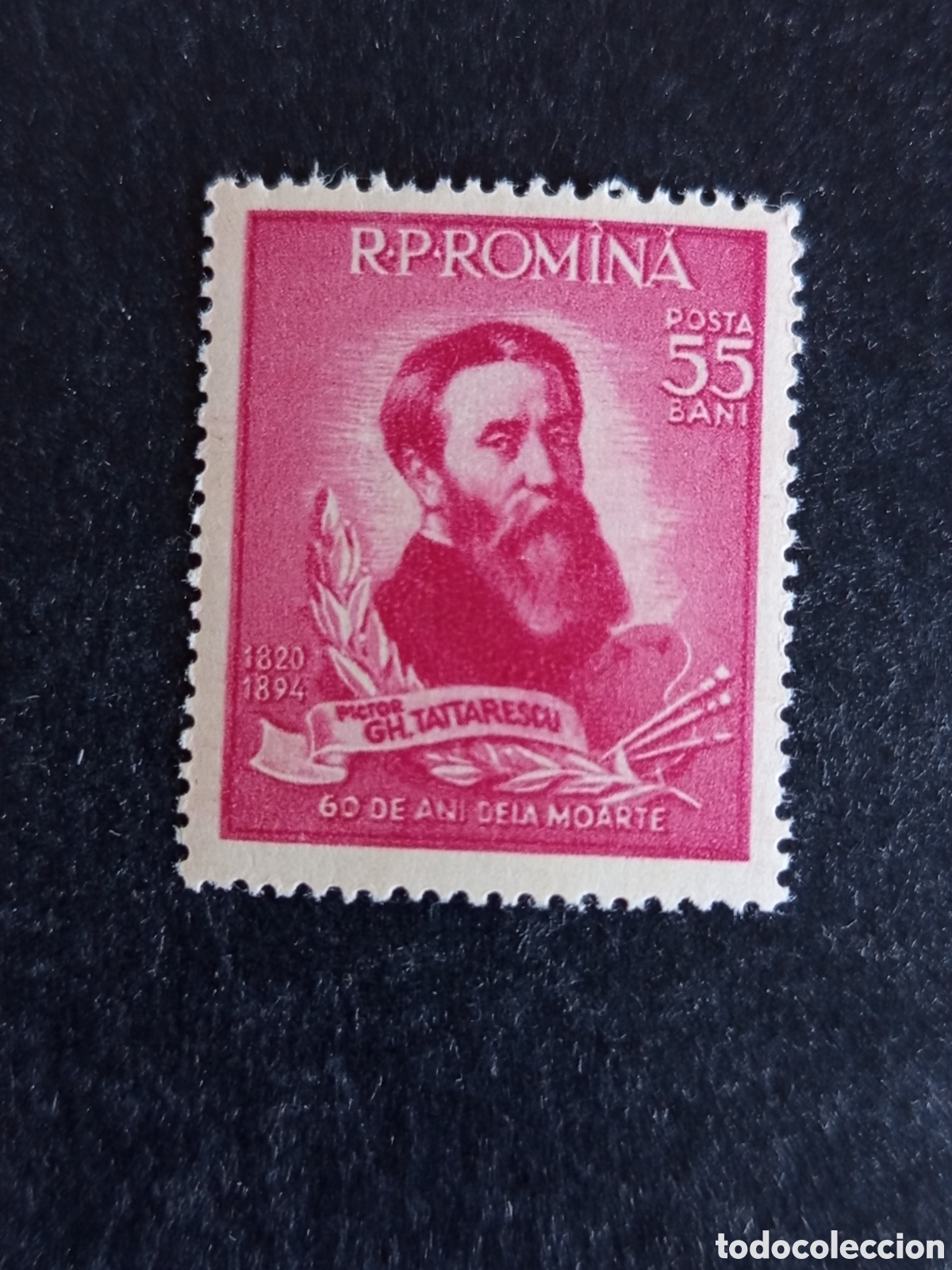 Sellos: Ruman&iacute;a, 1954. G. Tattarescu, pintor. Yv 1365. Serie completa. Pedido m&iacute;nimo 3 &euro;. Ver fotos.