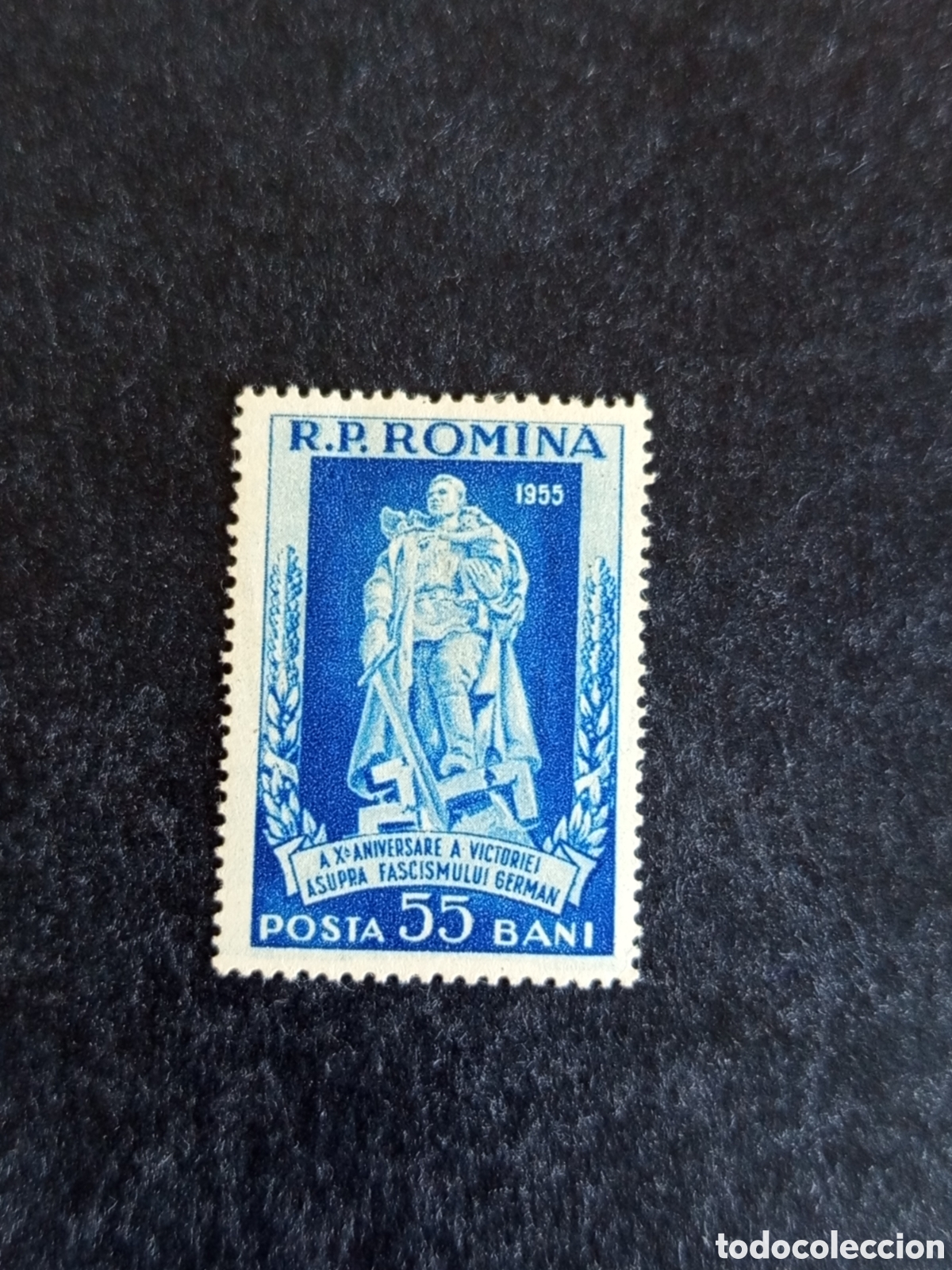 Sellos: Ruman&iacute;a, 1955. Monumento al Soldado en Berl&iacute;n. Yv 1378. Serie completa. Pedido m&iacute;nimo 3 &euro;. Ver fotos
