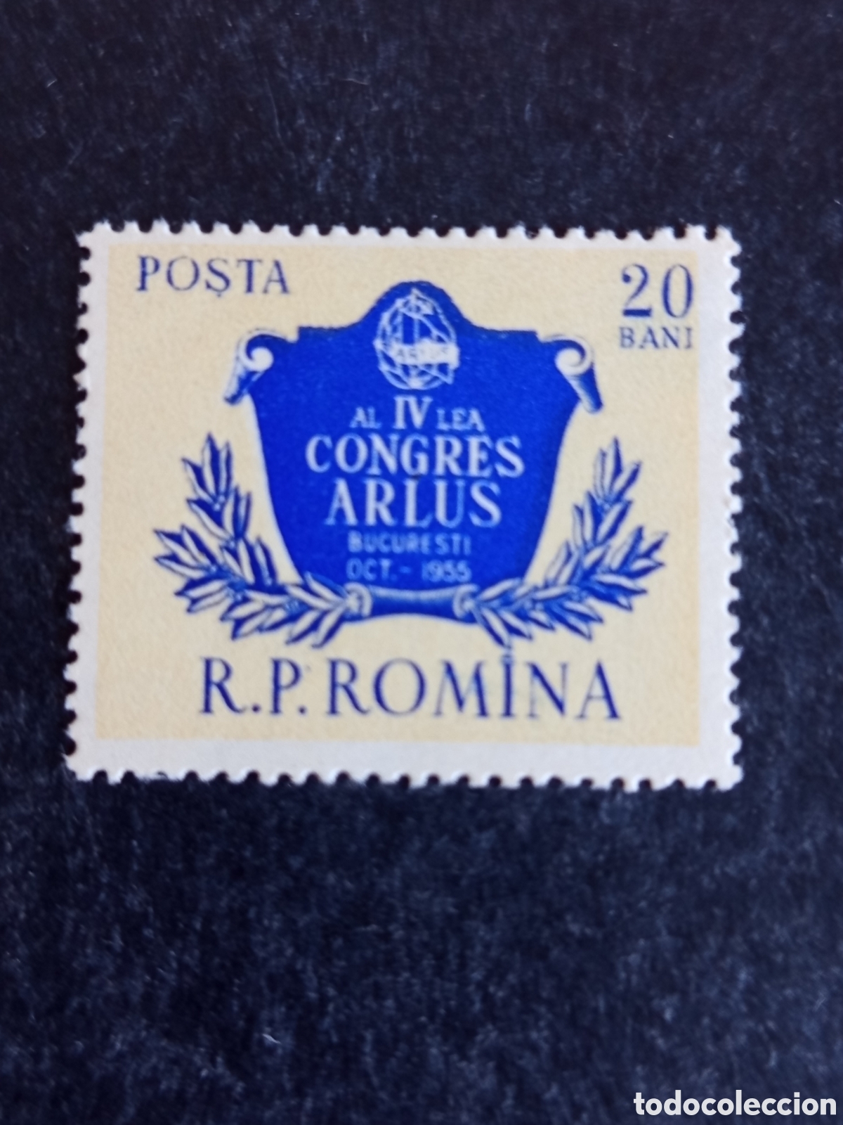 Sellos: Ruman&iacute;a,1955. Congreso Ruso-Rumano. Yv 1422. Serie completa. Pedido m&iacute;nimo 3 &euro;. Ver fotos.