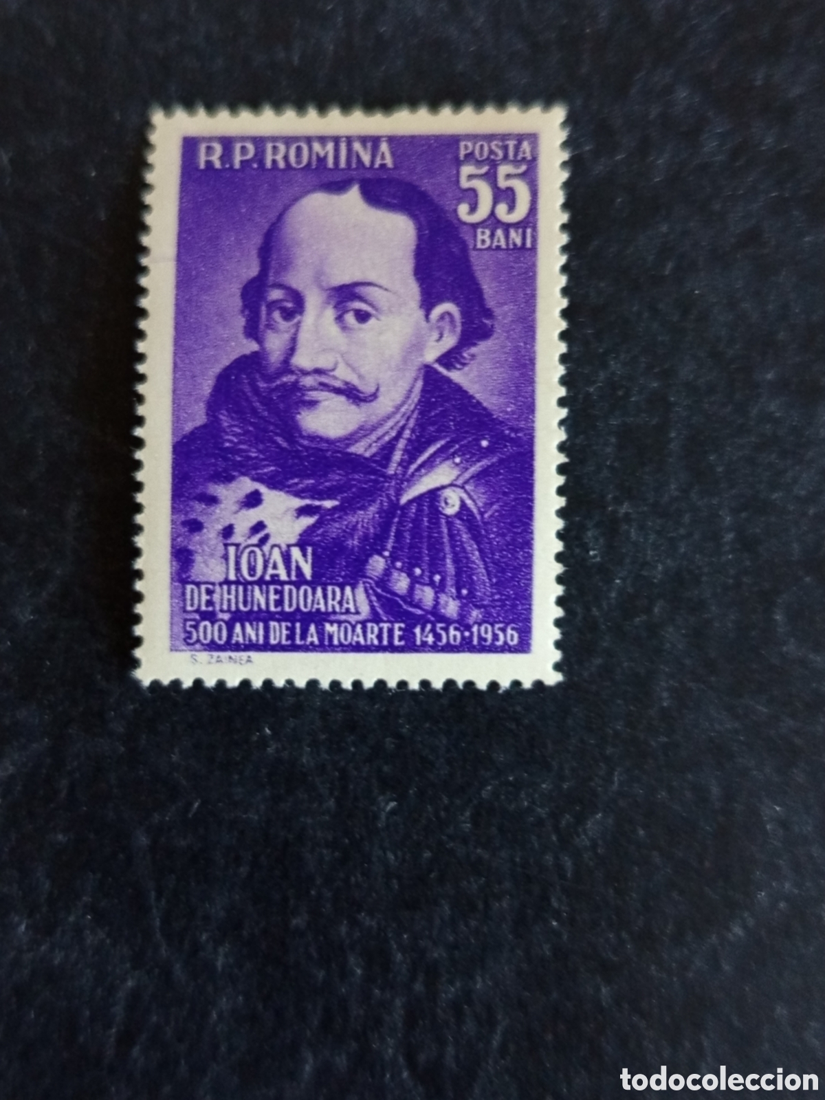Sellos: Ruman&iacute;a, 1956. Janos Hunyadi. Yv 1468. Serie completa. Pedido m&iacute;nimo 3 &euro;. Ver fotos.