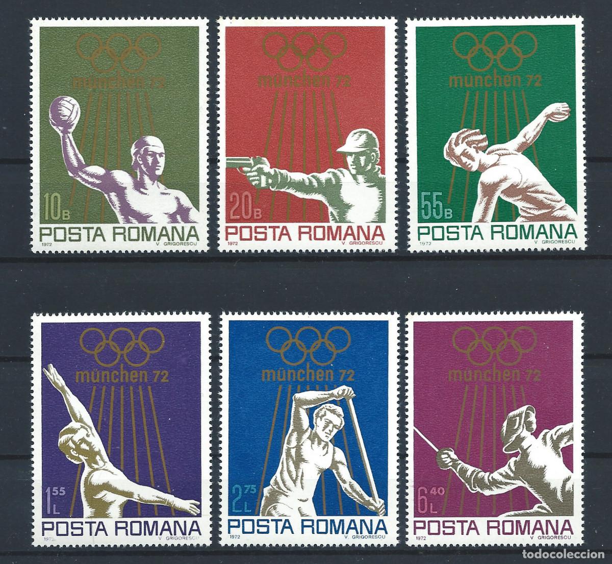 Sellos: Roumanie N&deg;2698/2703** (MNH) 1972 - J.O de Munich