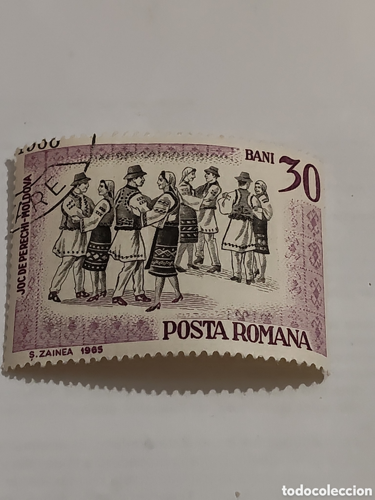 Francobolli: Sello de Ruman&iacute;a Danzas folcl&oacute;ricas de la regi&oacute;n de Moldavia 1965