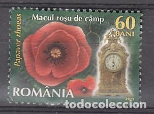 Sellos: RUMANIA 2013 - FLOR Y RELOJ