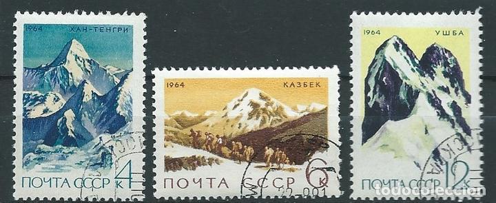 Sellos: URSS,1964,Alpinismo,yvert 2899-2901,usado