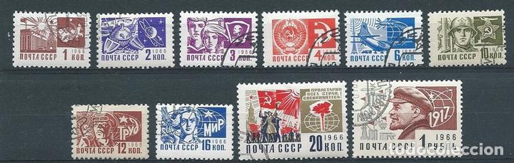 Sellos: URSS,1966,Serie general,yvert 3160-3168,3171,usado