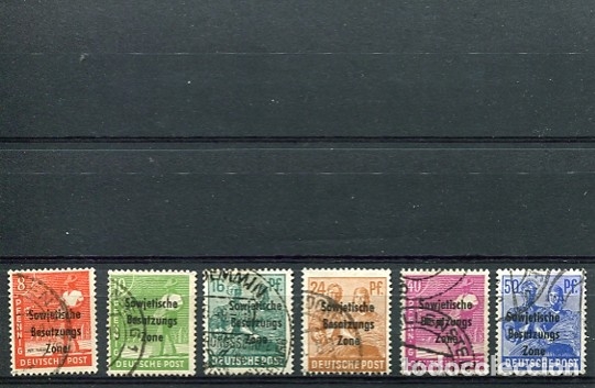 Sellos: SELLOS DE ALEMANIA CON SOBRECARGA PARA SER UTILIZADOS EN LA ZONA RUSA DE BERLIN RUSIA