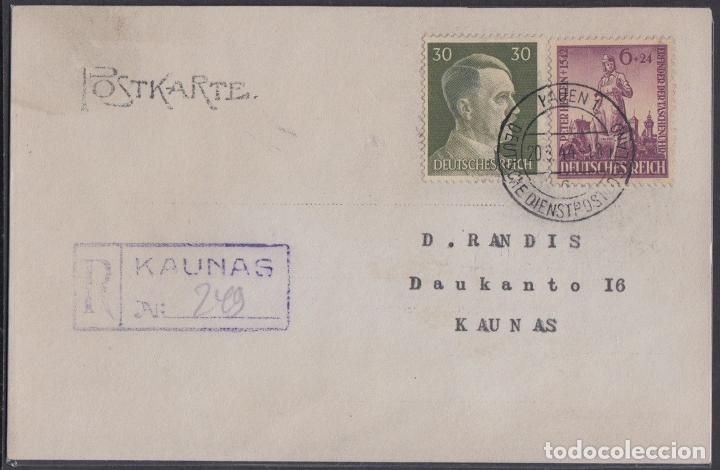 Timbres: &rdquo;F-EX8669 RUSSIA RUSIA LIETUVA LITHUANIA 1942 GERMANY ALEMANIA OCCUPATION POSTCARD KAUNAS.&rdquo;