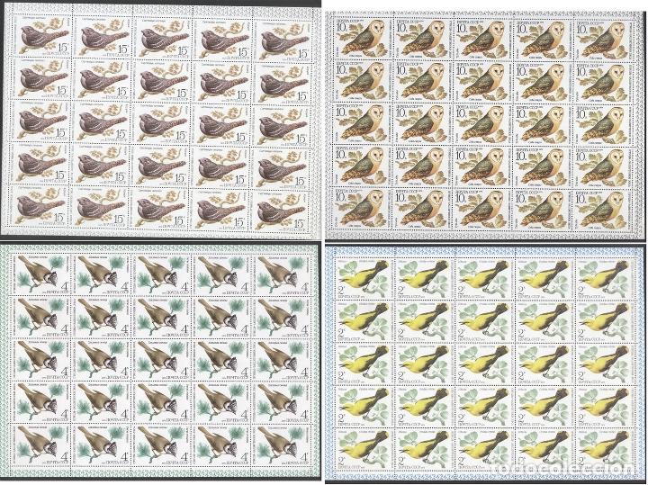 Stamps: Russia USSR 1979 Birds, 4 full sheets, MNH   S.242