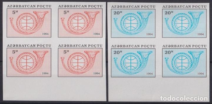 Selos: &rdquo;F-EX16825 AZERBAIJAN AZERBAIAN RUSSIA MNH 1994 IMPERF PROOF BLOCK 4 PERMANTES.&rdquo;