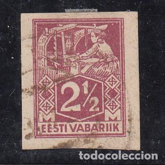 Sellos: estonia .52b usada, - Foto 1