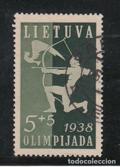 Sellos: lituania 362 usada, deporte, tiro con arco, - Foto 1