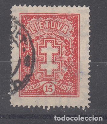 Sellos: lituania 337 usada, cruz de lorena, - Foto 1