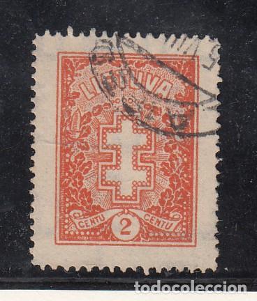 Sellos: lituania 335 usada, cruz de lorena, - Foto 1