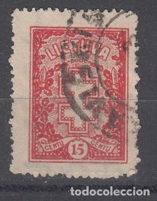 Sellos: lituania 337 usada, cruz de lorena, - Foto 1