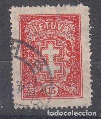 Sellos: lituania 337 usada, cruz de lorena, - Foto 1