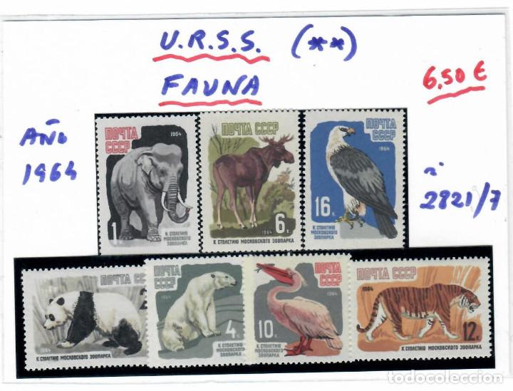 Sellos: SERIE SELLOS DE FAUNA DE LA URSS A&Ntilde;O 1964