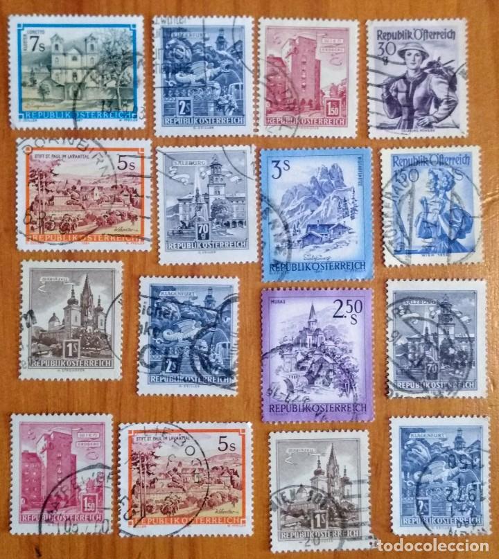 Sellos: LOTE 16 SELLOS DE AUSTRIA - Foto 1