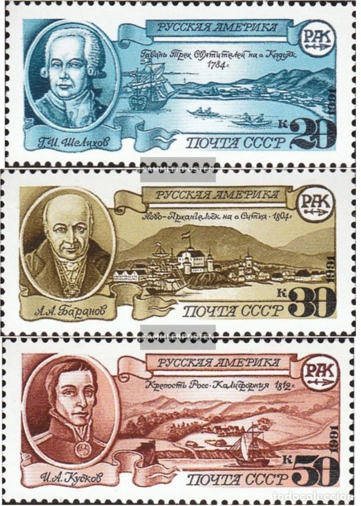 Timbres: &iexcl;&iexcl;OCASI&Oacute;N!! RUSIA URSS 1991 RESTO COLECCI&Oacute;N MNH** Am&eacute;rica rusa. 5840-5842