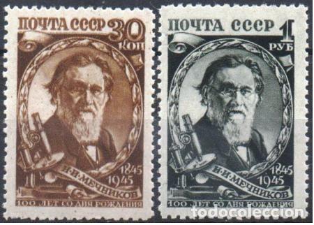 Timbres: &iexcl;&iexcl;OCASI&Oacute;N!! RUSIA URSS 1945 RESTO COLECCI&Oacute;N MNH bi&oacute;logo El&iacute;as Mechnikov,
