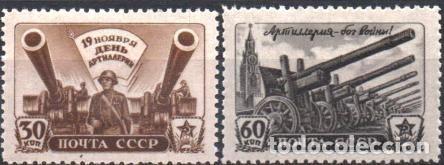 Timbres: &iexcl;&iexcl;OCASI&Oacute;N!! RUSIA URSS 1945 RESTO COLECCI&Oacute;N MNH D&iacute;a de la artiller&iacute;a.