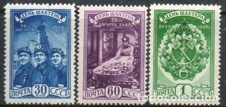 Sellos: &iexcl;&iexcl;OCASI&Oacute;N!! RUSIA URSS 1948 RESTO COLECCI&Oacute;N MNH Dia de los Mineros