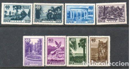 Sellos: &iexcl;&iexcl;OCASI&Oacute;N!! RUSIA URSS 1948 RESTO COLECCI&Oacute;N MNH Vistas de Crimea y Caucaso.