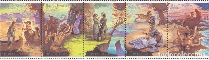 Timbres: &iexcl;&iexcl;OCASI&Oacute;N!! RUSIA URSS 1989 RESTO COLECCI&Oacute;N MNH**Bicentenario del nacimiento de James Fenimore Coope