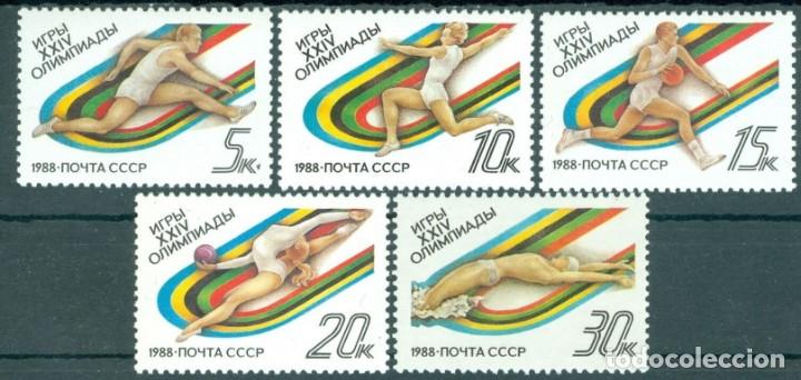 Timbres: &iexcl;&iexcl;OCASI&Oacute;N!! RUSIA URSS 1988 RESTO COLECCI&Oacute;N MNH**Juegos Ol&iacute;mpicos de Verano, Se&uacute;l. 5840-5844