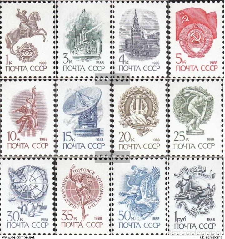 Timbres: &iexcl;&iexcl;OCASI&Oacute;N!! RUSIA URSS 1988 RESTO COLECCI&Oacute;N MNH** 13&ordf; Edici&oacute;n Serie basica 5894-5905