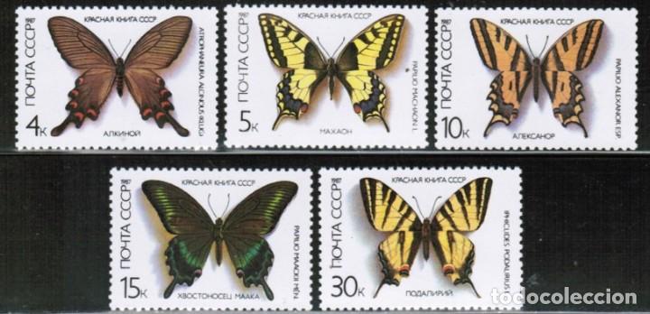 Timbres: &iexcl;&iexcl;OCASI&Oacute;N!! RUSIA URSS 1987 RESTO COLECCI&Oacute;N MNH** mariposas 5678-5682