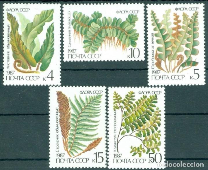 Timbres: &iexcl;&iexcl;OCASI&Oacute;N!! RUSIA URSS 1987 RESTO COLECCI&Oacute;N MNH** helechos. 5729-5733