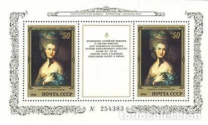 Sellos: &iexcl;&iexcl;OCASI&Oacute;N!! RUSIA URSS 1984 RESTO COLECCI&Oacute;N MNH**Pinturas inglesas en el Hermitage. 5363-5367 3,2
