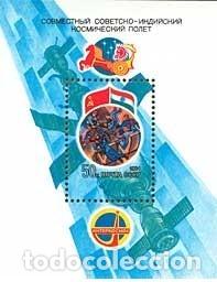 Timbres: &iexcl;&iexcl;OCASI&Oacute;N!! RUSIA URSS 1984 RESTO COLECCI&Oacute;N MNH**Vuelo espacial sovi&eacute;tico-indio. bloque172