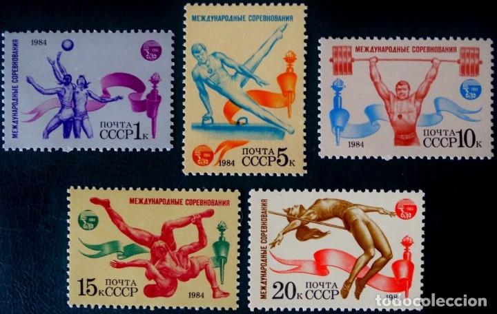 Timbres: &iexcl;&iexcl;OCASI&Oacute;N!! RUSIA URSS 1984 RESTO COLECCI&Oacute;N MNH**Concursos Internacionales &rdquo;Amistad-84&rdquo;. 5421-5425