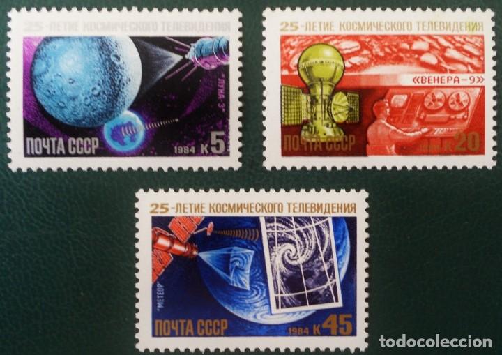 Timbres: &iexcl;&iexcl;OCASI&Oacute;N!! RUSIA URSS 1984 RESTO COLECCI&Oacute;N MNH**25 Aniversario de la TV en el Espacio. 5438-5440