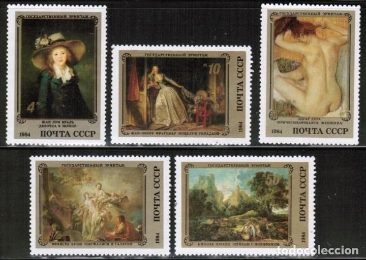 Timbres: &iexcl;&iexcl;OCASI&Oacute;N!! RUSIA URSS 1984 RESTO COLECCI&Oacute;N MNH**Pinturas francesas en el Hermitage. 5452-5456