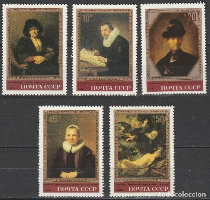 Sellos: &iexcl;&iexcl;OCASI&Oacute;N!! RUSIA URSS 1983 RESTO COLECCI&Oacute;N MNH**Pinturas de Rembrandt en el Museo del Hermitage. 52